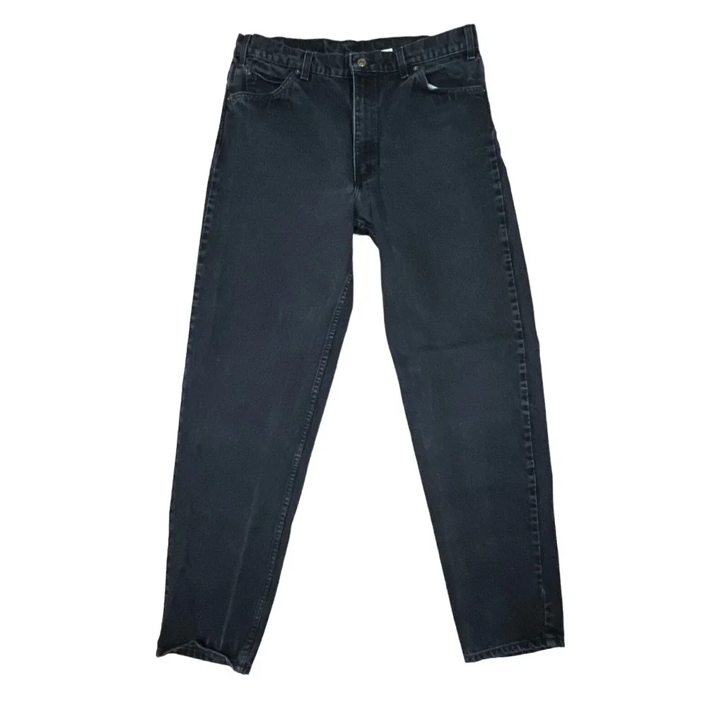 Vtg 90s Levis 550 Jeans‎ Mens 36x32.5 Black Orange Tab Student Fit Grunge